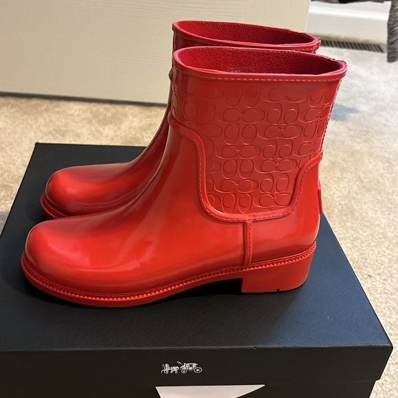 Coach rain boots size 7 - Picture 4 of 6